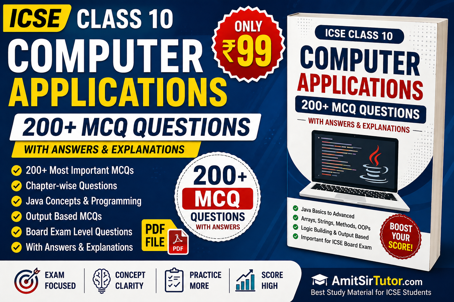 ICSE Class 10 200 MCQ PDF