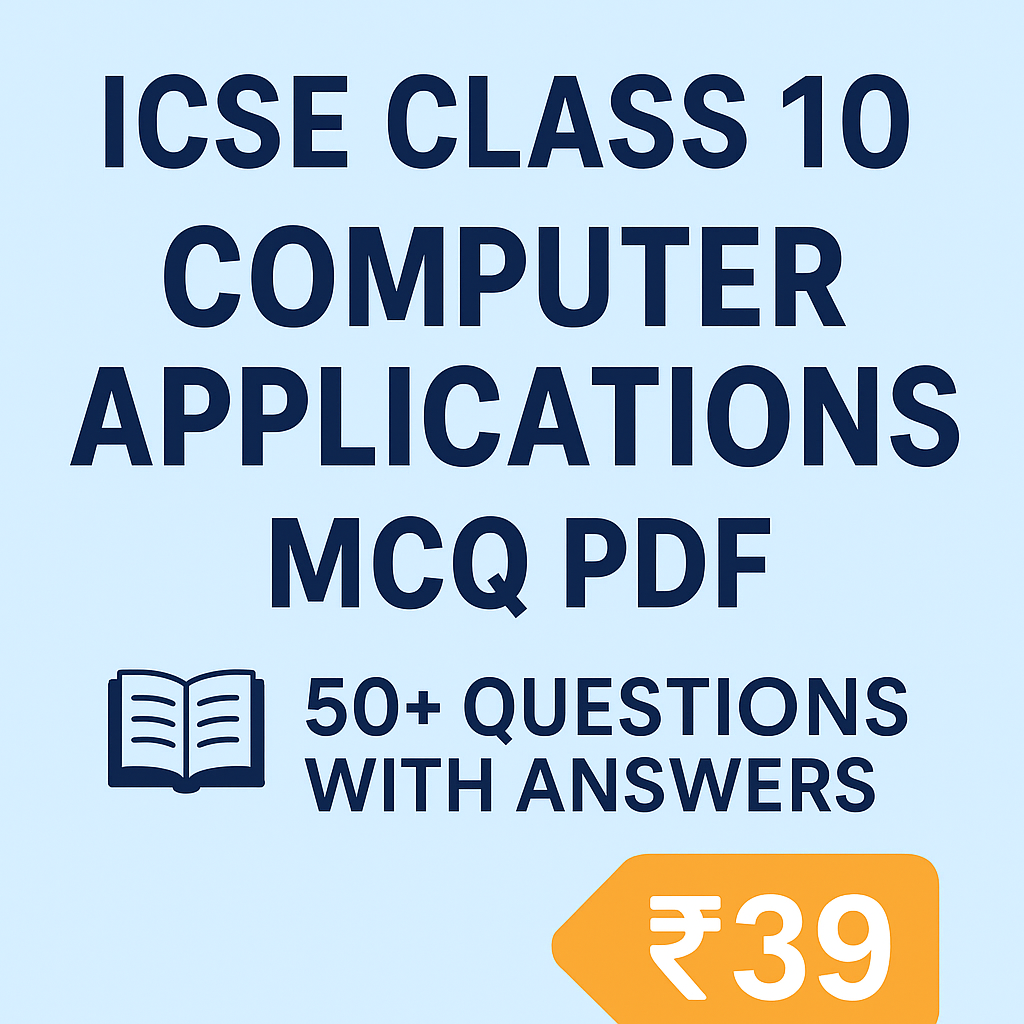 ICSE Class 10 MCQ PDF ₹39