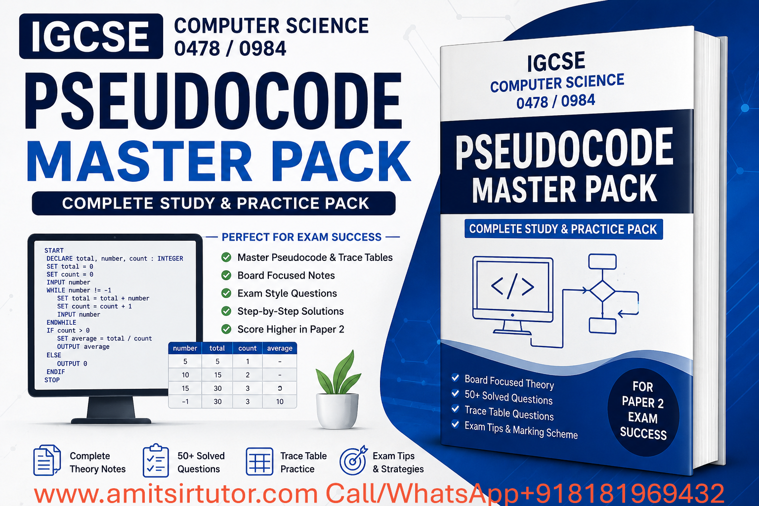 IGCSE Pseudocode Study Pack PDF by Amit Sir